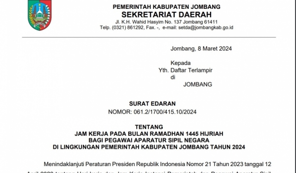 SE JAM KERJA RAMADHAN 2024